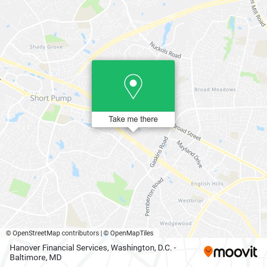 Hanover Financial Services map