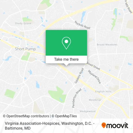 Virginia Association-Hospices map
