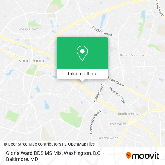 Gloria Ward DDS MS Mis map