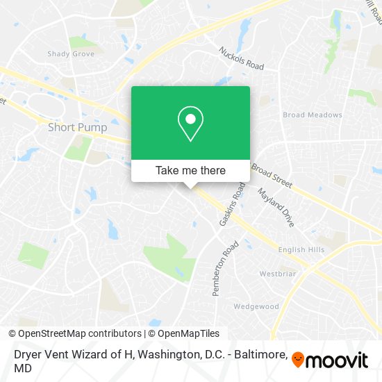 Dryer Vent Wizard of H map