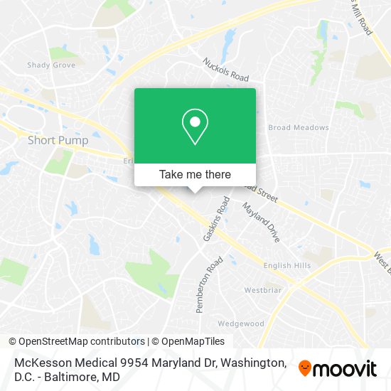 McKesson Medical 9954 Maryland Dr map