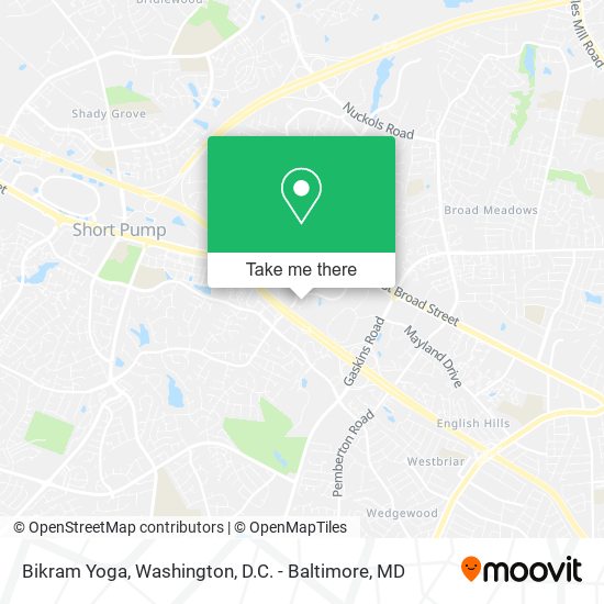 Bikram Yoga map