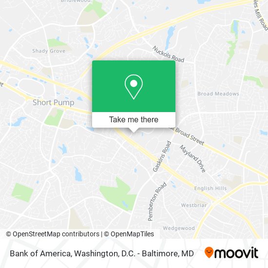 Bank of America map