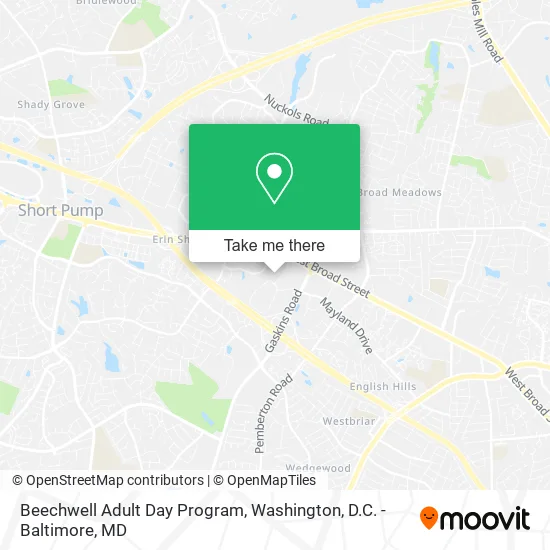 Mapa de Beechwell Adult Day Program