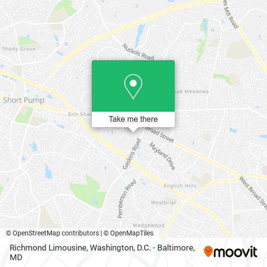 Mapa de Richmond Limousine