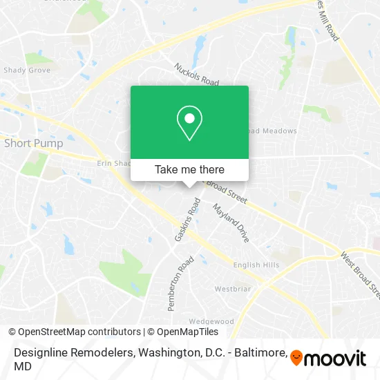 Designline Remodelers map