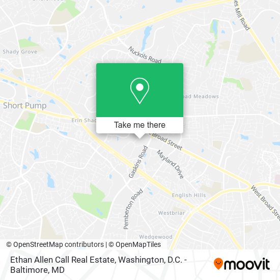 Ethan Allen Call Real Estate map