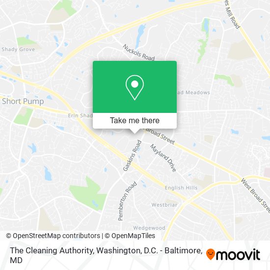 The Cleaning Authority map