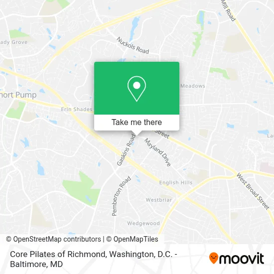 Core Pilates of Richmond map