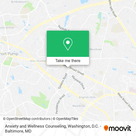 Anxiety and Wellness Counseling map