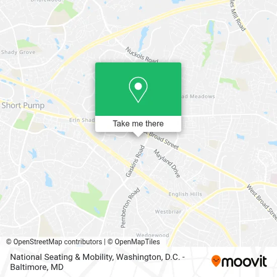 National Seating & Mobility map