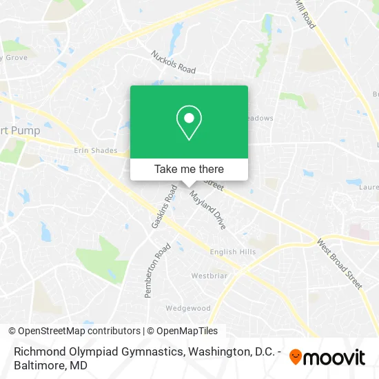 Mapa de Richmond Olympiad Gymnastics