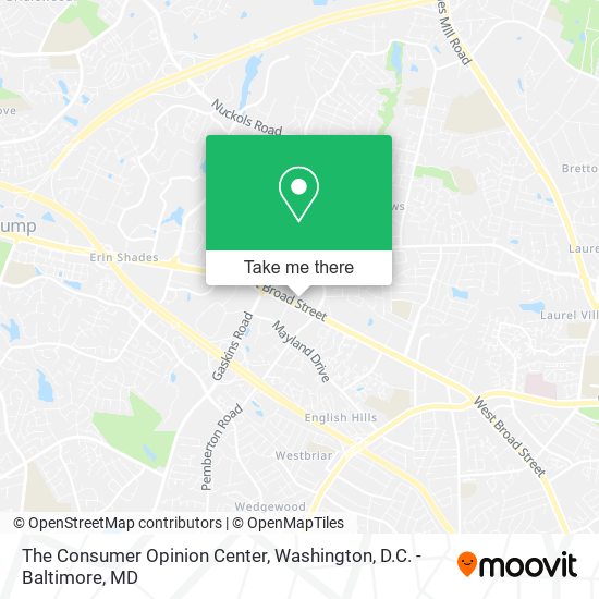 The Consumer Opinion Center map