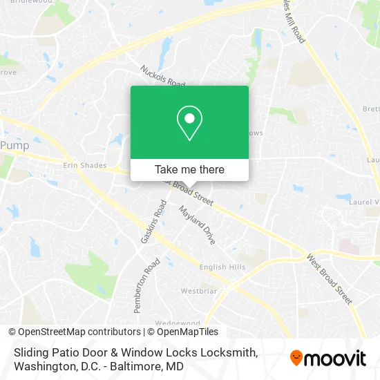 Sliding Patio Door & Window Locks Locksmith map