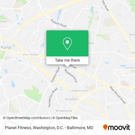 Planet Fitness map