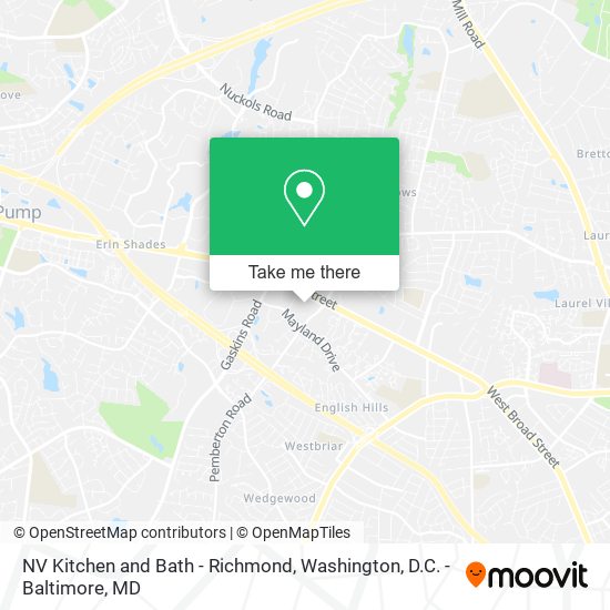 NV Kitchen and Bath - Richmond map