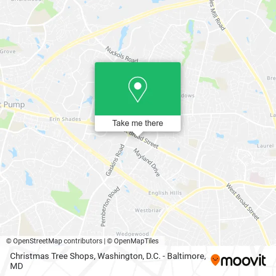 Christmas Tree Shops map