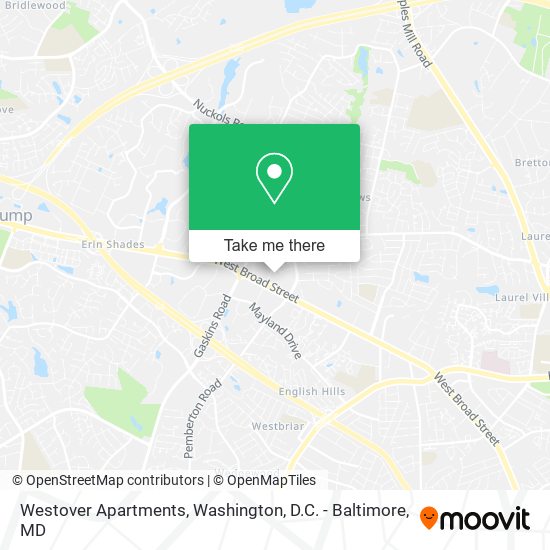 Westover Apartments map