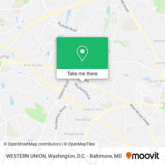 WESTERN UNION map