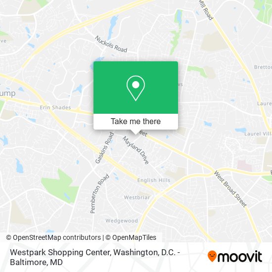 Westpark Shopping Center map