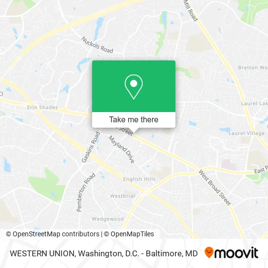 WESTERN UNION map
