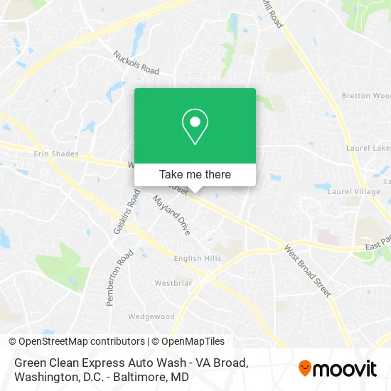 Green Clean Express Auto Wash - VA Broad map