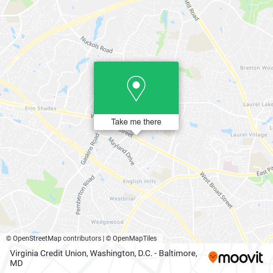 Virginia Credit Union map