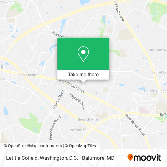 Letitia Cofield map