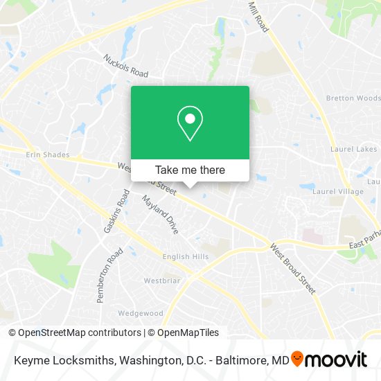 Mapa de Keyme Locksmiths