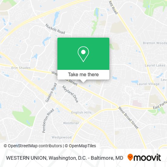 WESTERN UNION map