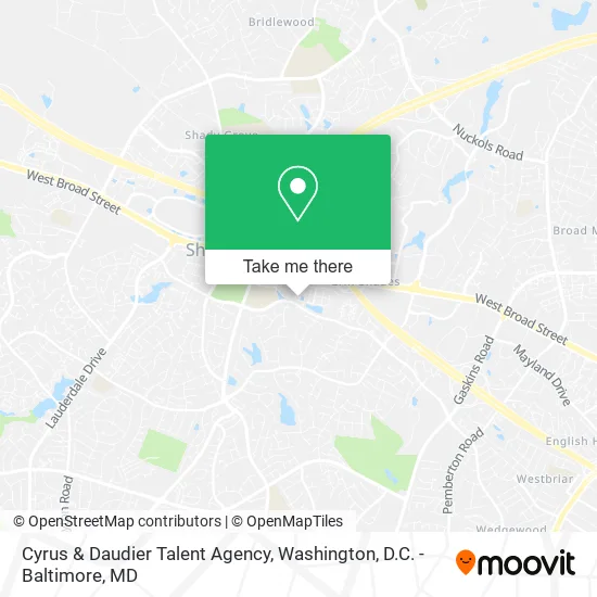 Cyrus & Daudier Talent Agency map