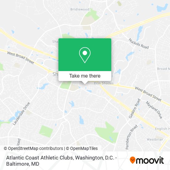 Atlantic Coast Athletic Clubs map