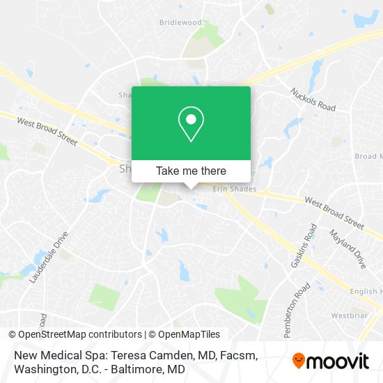 Mapa de New Medical Spa: Teresa Camden, MD, Facsm