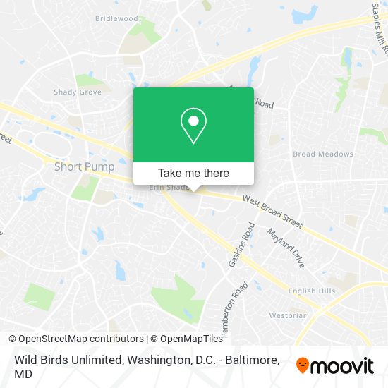 Wild Birds Unlimited map