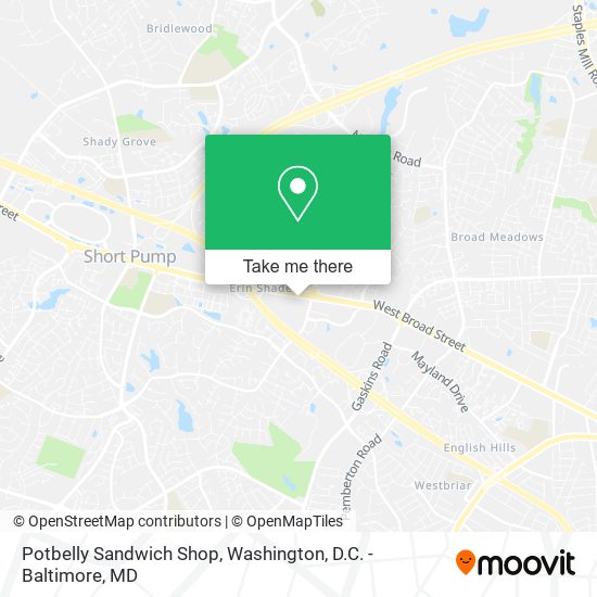 Mapa de Potbelly Sandwich Shop