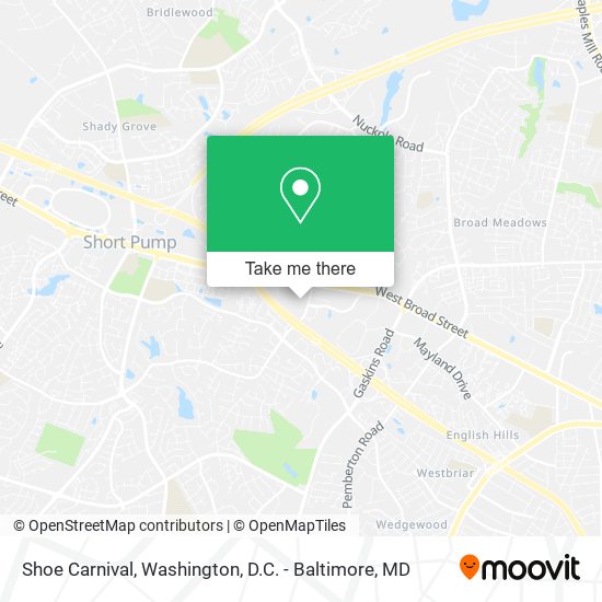 Shoe Carnival map