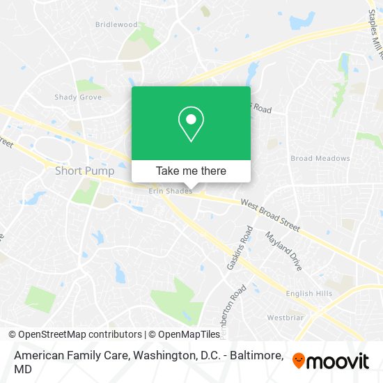 Mapa de American Family Care