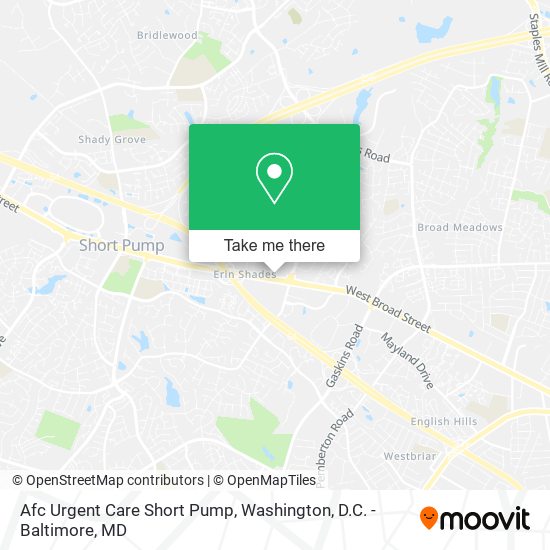 Afc Urgent Care Short Pump map
