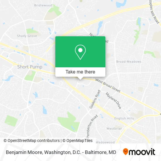 Benjamin Moore map