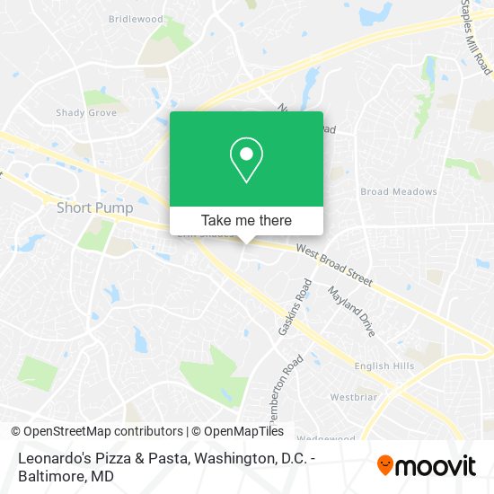 Mapa de Leonardo's Pizza & Pasta
