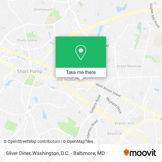 Silver Diner map