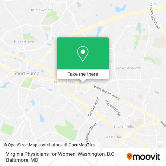 Mapa de Virginia Physicians for Women