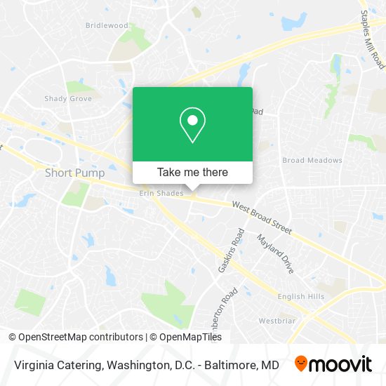 Virginia Catering map