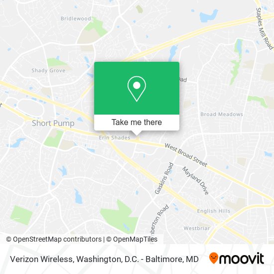 Mapa de Verizon Wireless