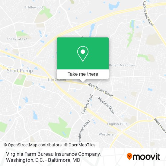 Virginia Farm Bureau Insurance Company map