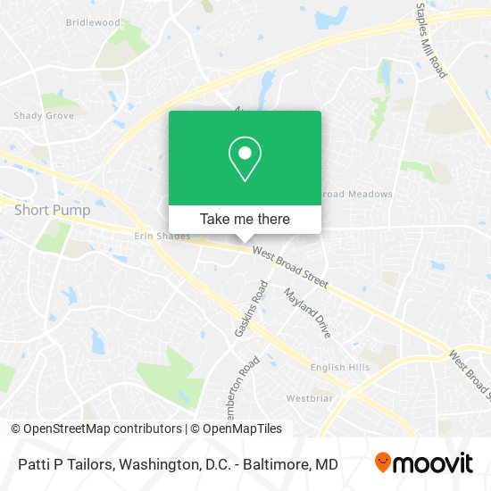 Patti P Tailors map