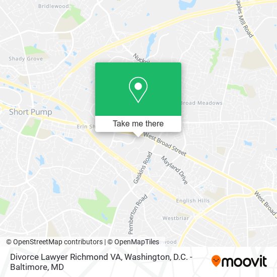 Divorce Lawyer Richmond VA map