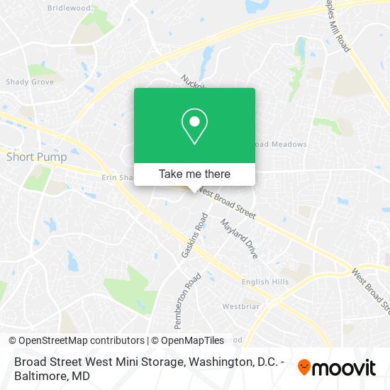 Mapa de Broad Street West Mini Storage
