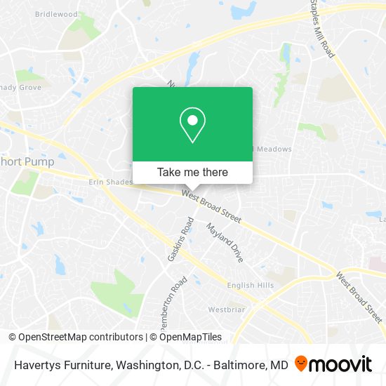Mapa de Havertys Furniture