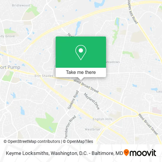 Keyme Locksmiths map